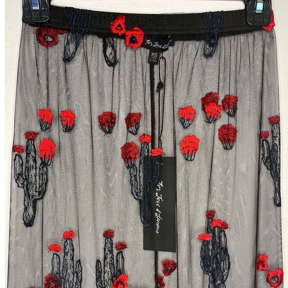 For Love and Lemons Desert Rose Maxi Skirt Women's Size Extra Small - Picture 3 of 11